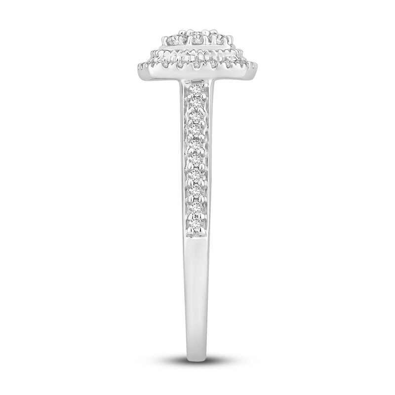 Main Image 3 of Now + Forever Multi-Diamond Engagement Ring 3/8 ct tw Round-cut 10K White Gold