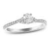Thumbnail Image 0 of Diamond Engagement Ring 1/2 ct tw Oval & Round 14K White Gold