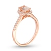 Thumbnail Image 2 of Oval Morganite Engagement Ring 1/4 ct tw Diamonds 14K Rose Gold