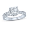 Thumbnail Image 0 of Diamond Engagement Ring 1 ct tw Princess & Round 14K White Gold