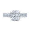 Thumbnail Image 2 of Diamond Engagement Ring 1 ct tw Princess & Round 14K White Gold