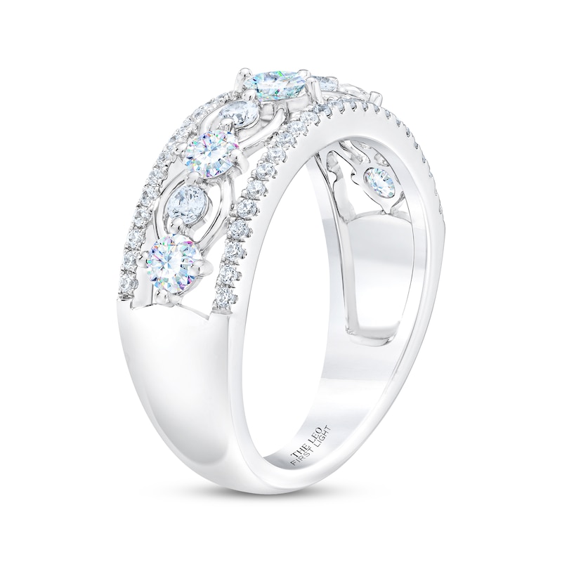 THE LEO First Light Diamond Princess & Round-Cut Anniversary Ring 1 ct tw 14K White Gold