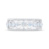 Thumbnail Image 2 of THE LEO First Light Diamond Princess & Round-Cut Anniversary Ring 1 ct tw 14K White Gold