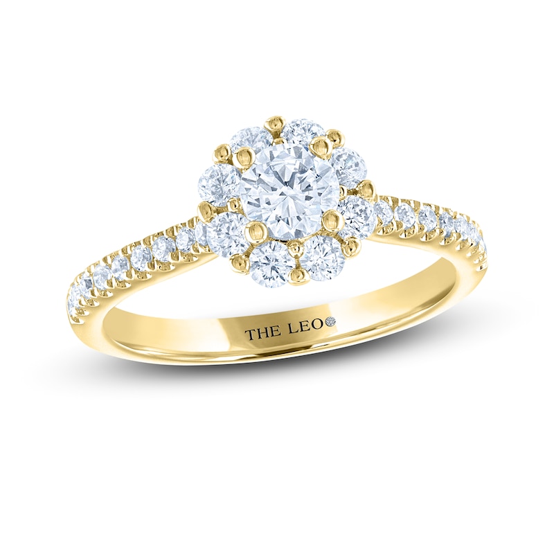 THE LEO Diamond Engagement Ring 7/8 ct tw Round-cut 14K Yellow Gold