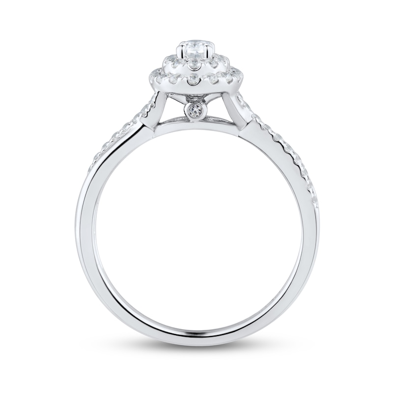 Main Image 2 of Now + Forever Diamond Engagement Ring 1/2 ct tw Oval & Round-Cut 14K White Gold
