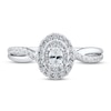 Thumbnail Image 3 of Now + Forever Diamond Engagement Ring 1/2 ct tw Oval & Round-Cut 14K White Gold
