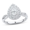 Thumbnail Image 1 of Now + Forever Diamond Engagement Ring 1 ct tw Pear & Round-Cut 14K White Gold