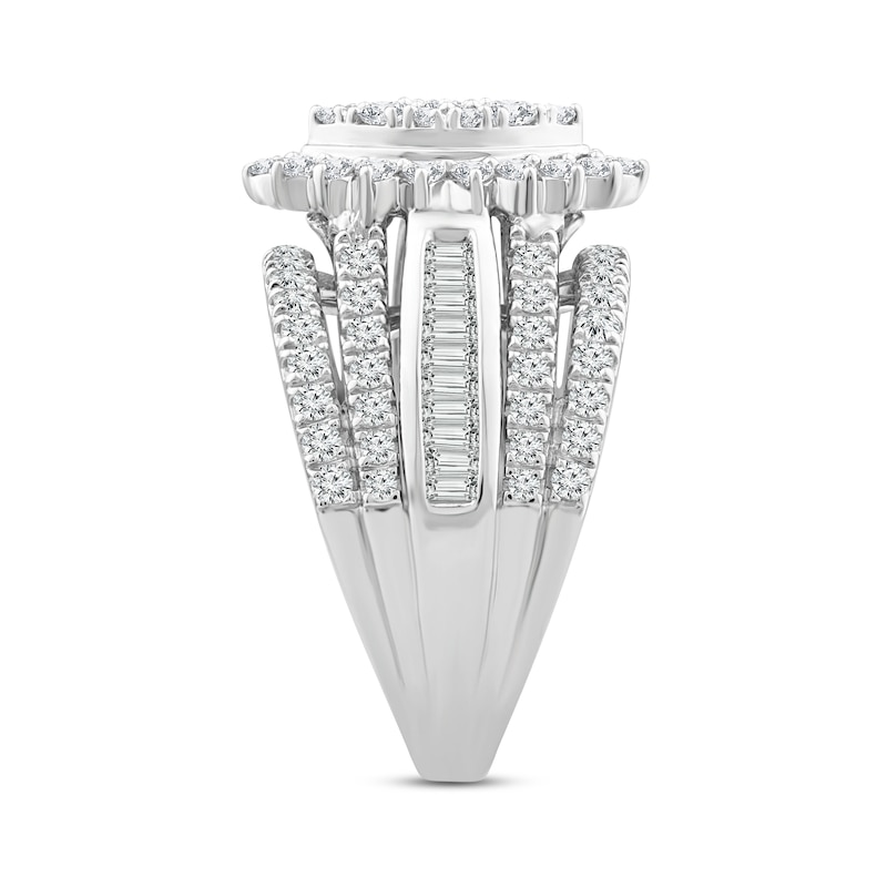 Main Image 2 of Now + Forever Multi-Diamond Engagement Ring 2 ct tw Round & Baguette 14K White Gold