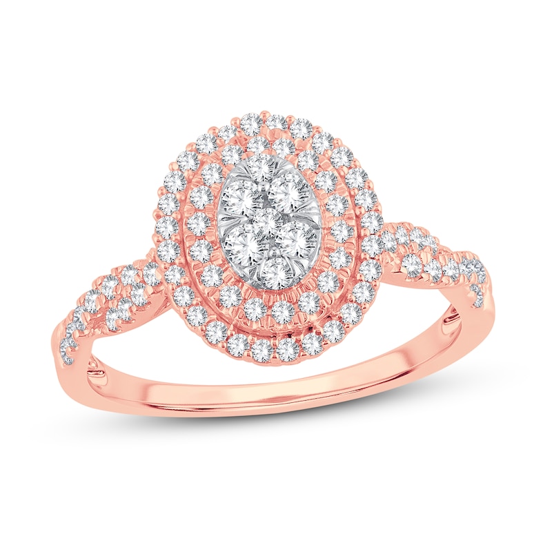 Main Image 1 of Now + Forever Diamond Engagement Ring 1/2 ct tw Round-cut 10K Rose Gold
