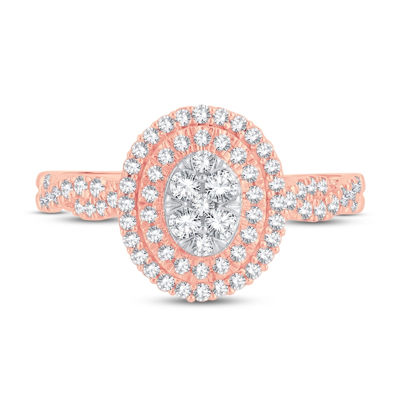 Main Image 3 of Now + Forever Diamond Engagement Ring 1/2 ct tw Round-cut 10K Rose Gold