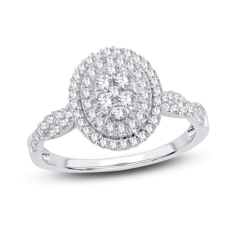 Main Image 1 of Now + Forever Diamond Engagement Ring 1/2 ct tw Round-cut 10K White Gold