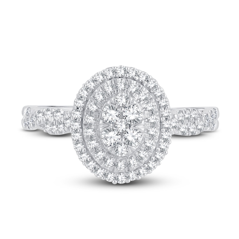 Main Image 3 of Now + Forever Diamond Engagement Ring 1/2 ct tw Round-cut 10K White Gold