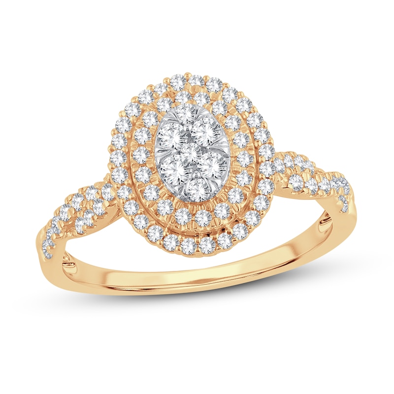 Main Image 1 of Now + Forever Diamond Engagement Ring 1/2 ct tw Round-cut 10K Yellow Gold