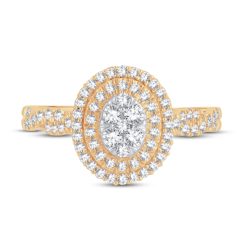 Main Image 3 of Now + Forever Diamond Engagement Ring 1/2 ct tw Round-cut 10K Yellow Gold