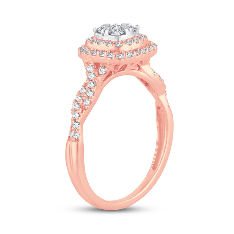 Main Image 2 of Now + Forever Diamond Engagement Ring 1/2 ct tw Round-cut 10K Rose Gold