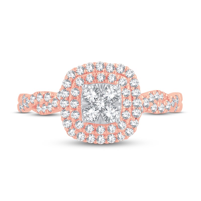 Main Image 3 of Now + Forever Diamond Engagement Ring 1/2 ct tw Round-cut 10K Rose Gold