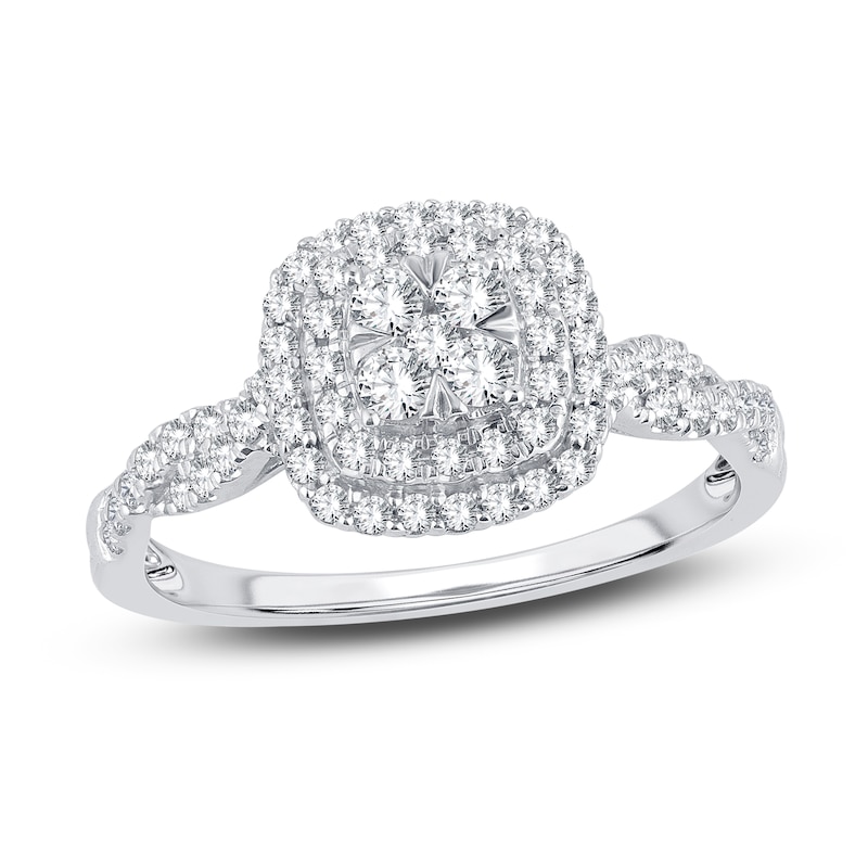 Diamond Engagement Ring 1/2 ct tw Round-cut 10K White Gold | Kay
