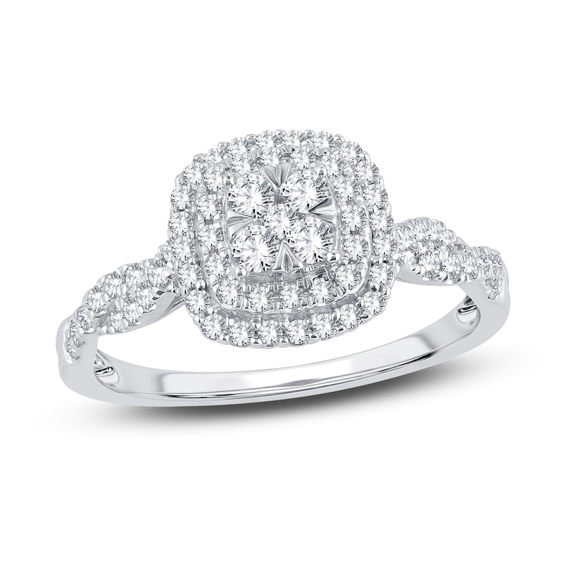 Main Image 1 of Now + Forever Diamond Engagement Ring 1/2 ct tw Round-cut 10K White Gold
