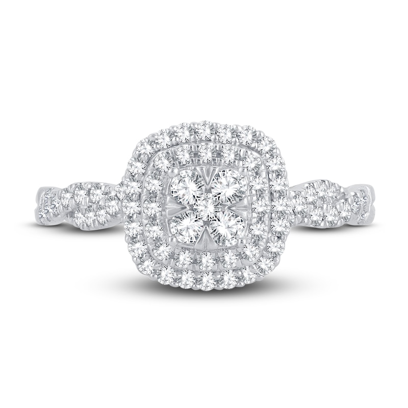 Main Image 3 of Now + Forever Diamond Engagement Ring 1/2 ct tw Round-cut 10K White Gold