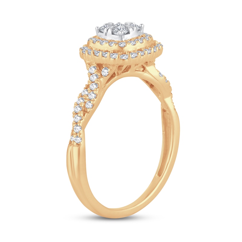Main Image 2 of Now + Forever Diamond Engagement Ring 1/2 ct tw Round-cut 10K Yellow Gold