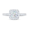Thumbnail Image 2 of THE LEO First Light Diamond Engagement Ring 1-3/8 ct tw Princess & Round-cut 14K White Gold