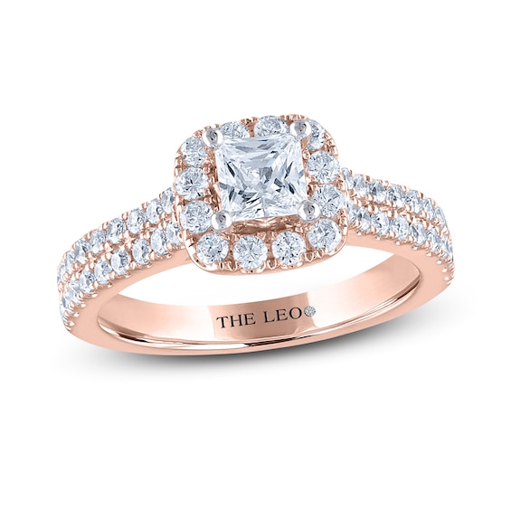 Kay THE LEO Diamond Engagement Ring 1 ct tw Princess/Round 14K Rose Gold