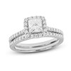 Diamond Engagement Ring 1-1/8 ct tw Princess & Round 14K White Gold