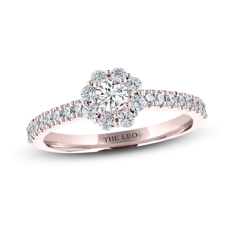 THE LEO Diamond Engagement Ring 1/2 ct tw Round-cut 14K Rose Gold