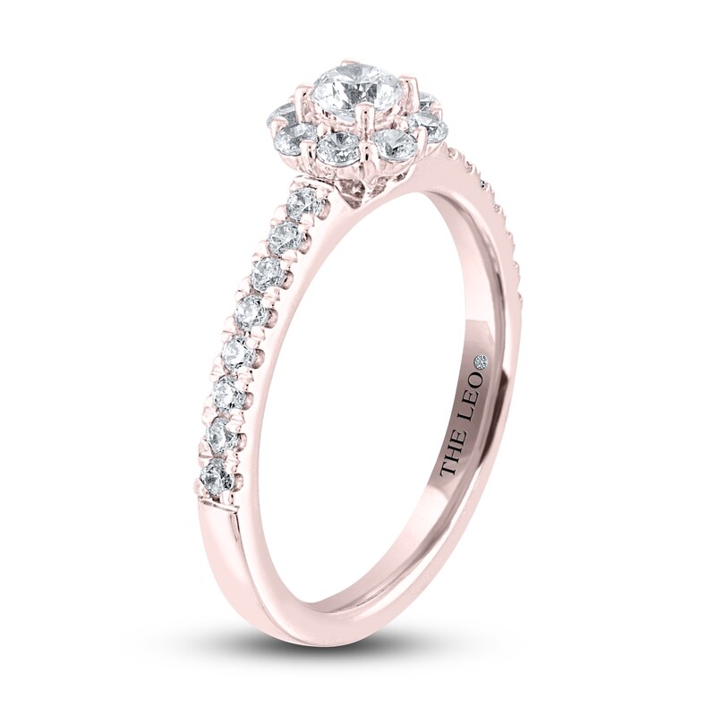 THE LEO Diamond Engagement Ring 1/2 ct tw Round-cut 14K Rose Gold