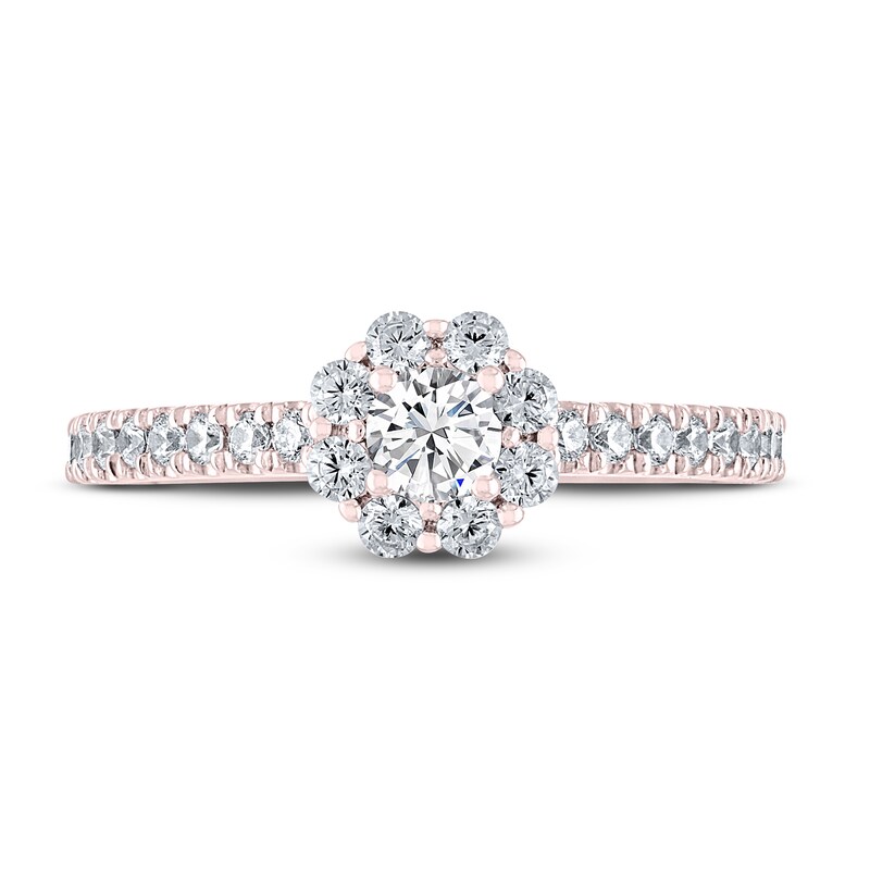 THE LEO Diamond Engagement Ring 1/2 ct tw Round-cut 14K Rose Gold