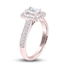 Thumbnail Image 2 of THE LEO Diamond Engagement Ring 1 ct tw Emerald & Round-cut 14K Rose Gold