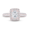 Thumbnail Image 3 of THE LEO Diamond Engagement Ring 1 ct tw Emerald & Round-cut 14K Rose Gold