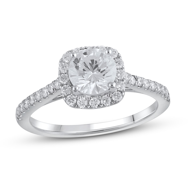 Main Image 1 of Lab-Grown Diamonds Engagement Ring 1-1/4 ct tw 14K White Gold
