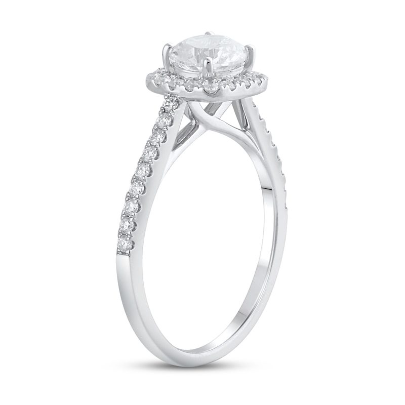 Main Image 2 of Lab-Grown Diamonds Engagement Ring 1-1/4 ct tw 14K White Gold