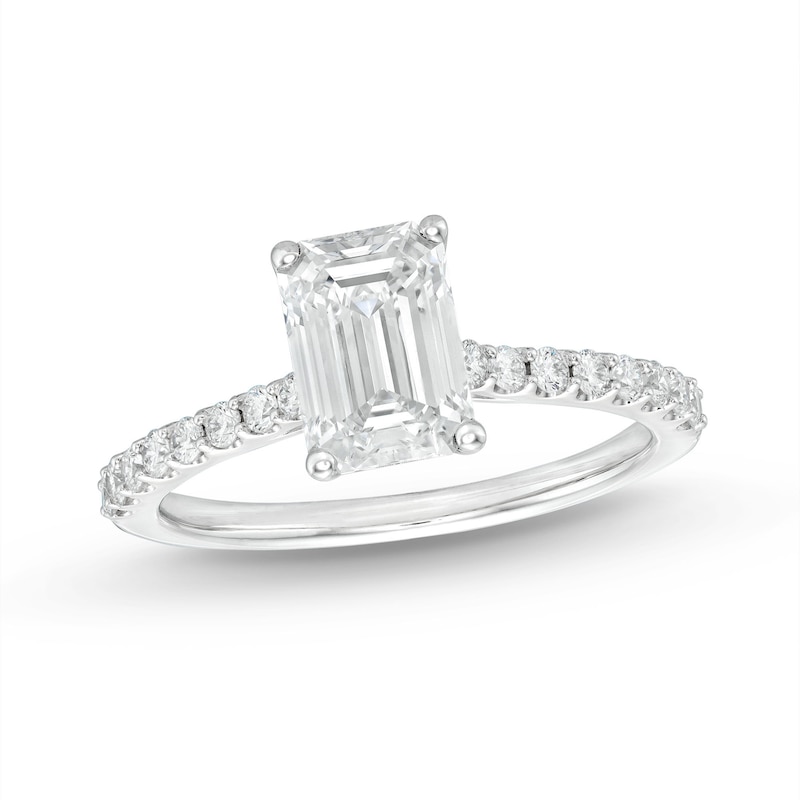 Lab-Created Diamonds by KAY Emerald-Cut Engagement Ring 1-3/4 ct tw 14K White Gold