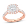 Thumbnail Image 0 of Diamond Engagement Ring 1 ct tw Princess & Round 14K Rose Gold