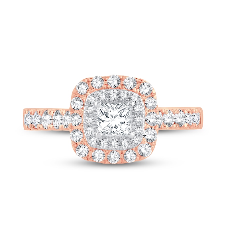 Main Image 3 of Now + Forever Diamond Engagement Ring 1 ct tw Princess & Round 14K Rose Gold