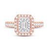 Thumbnail Image 3 of Now + Forever Diamond Engagement Ring 1 ct tw Emerald & Round 14K Rose Gold
