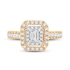 Thumbnail Image 2 of Diamond Engagement Ring 1 ct tw Emerald & Round 14K Yellow Gold