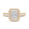 Thumbnail Image 2 of Diamond Engagement Ring 1 ct tw Emerald & Round 14K Yellow Gold