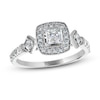 Thumbnail Image 0 of Adrianna Papell Diamond Engagement Ring 7/8 ct tw Princess & Round 14K White Gold