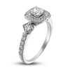 Thumbnail Image 1 of Adrianna Papell Diamond Engagement Ring 7/8 ct tw Princess & Round 14K White Gold