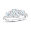 Thumbnail Image 0 of THE LEO First Light 3-Stone Diamond Engagement Ring 1-1/6 ct tw Princess/Round 14K White Gold