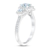 Thumbnail Image 1 of THE LEO First Light 3-Stone Diamond Engagement Ring 1-1/6 ct tw Princess/Round 14K White Gold