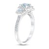 Thumbnail Image 1 of THE LEO First Light 3-Stone Diamond Engagement Ring 1-1/6 ct tw Princess/Round 14K White Gold