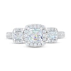 Thumbnail Image 2 of THE LEO First Light 3-Stone Diamond Engagement Ring 1-1/6 ct tw Princess/Round 14K White Gold