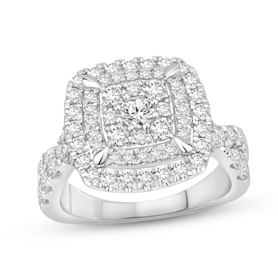 Now + Forever Diamond Engagement Ring 1-1/2 ct tw Round-cut 14K White Gold