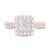 Diamond Engagement Ring 1-1/8 ct tw Princess/Round 14K Two-Tone Gold