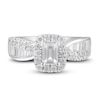 Thumbnail Image 3 of Now + Forever Diamond Engagement Ring 1-1/4 ct tw Emerald, Baguette & Round 14K White Gold