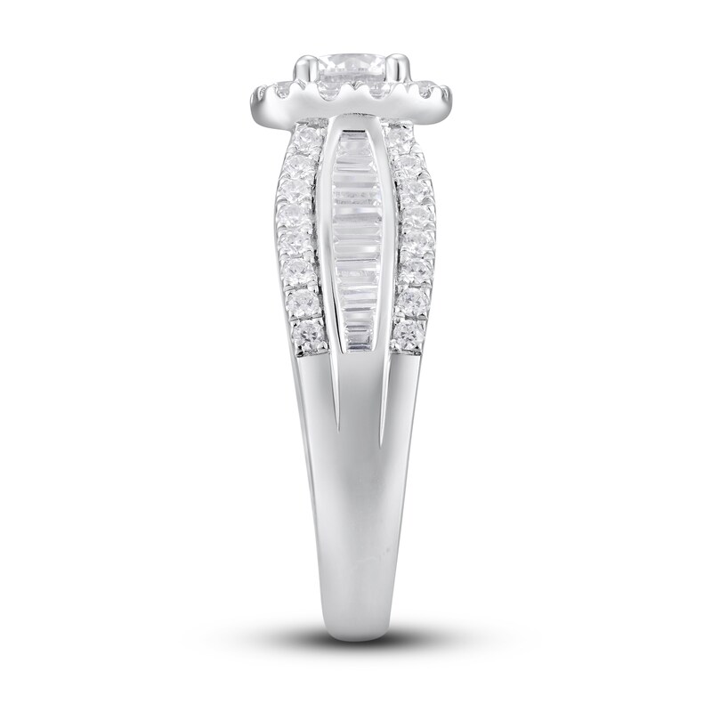 Main Image 2 of Now + Forever Diamond Engagement Ring 1-1/3 ct tw Round & Baguette 14K White Gold